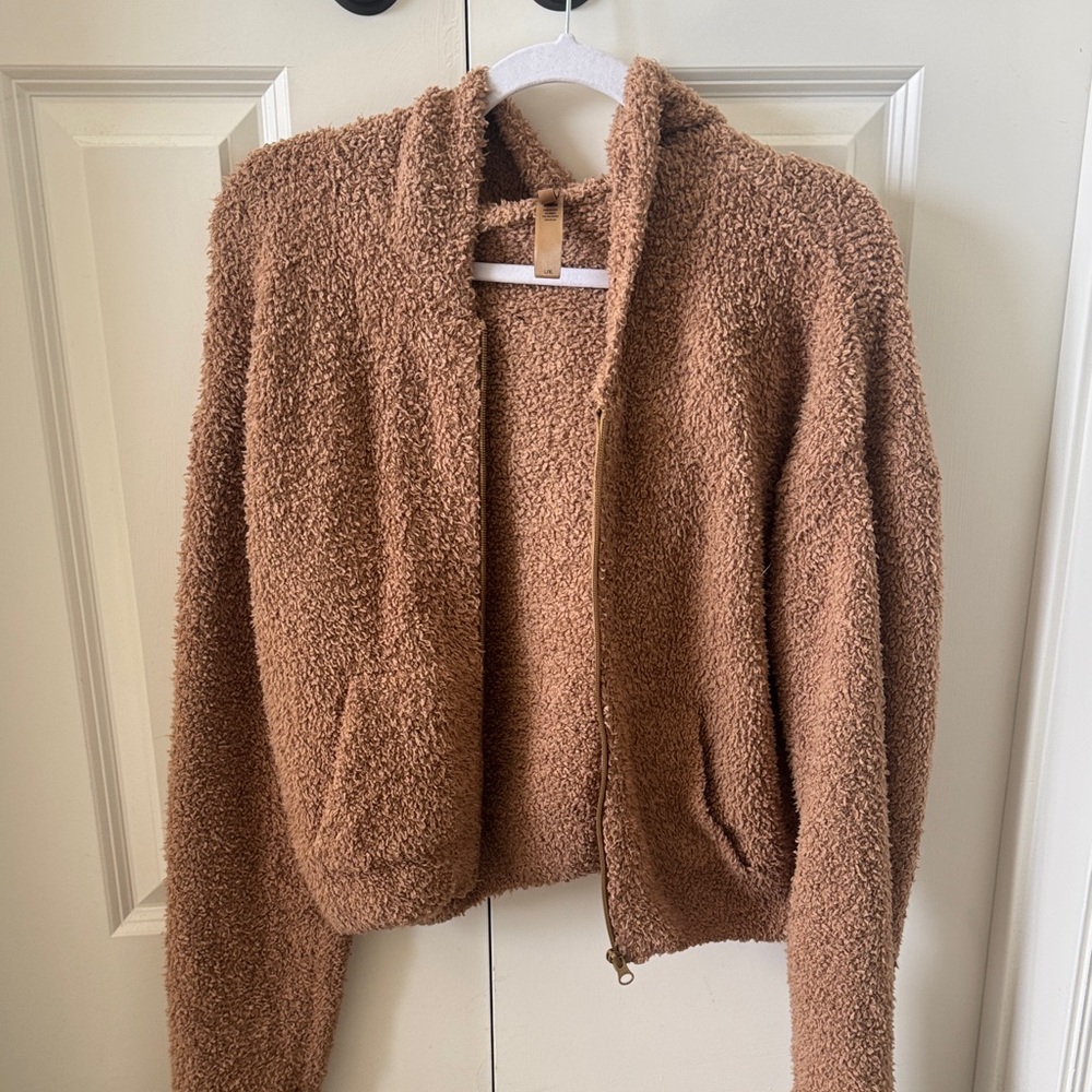 Skims Cozy Knit Zip Up Hoodie